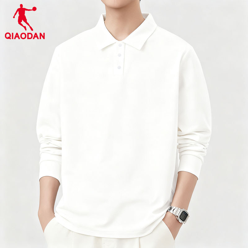 乔丹翻领运动长袖T恤男2025冬季官方正品新款内搭休闲保暖polo衫,淘宝优惠券,粉丝福利购,淘宝优惠卷