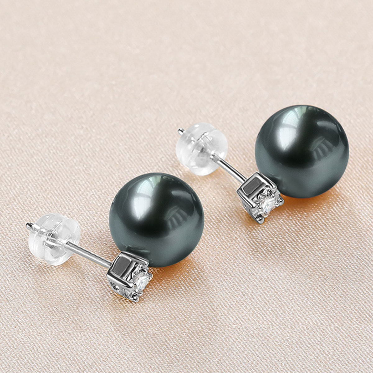 珍珠皇后 大溪地海水黑珍珠8-9mm耳饰耳钉 奢华优雅,淘宝优惠券,粉丝福利购,淘宝优惠卷