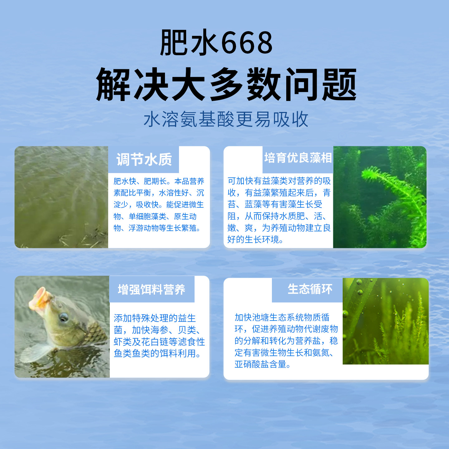 鱼耀肥水668升级水产养殖专用花白鲢大头鱼低温肥水宝培菌藻育苗,淘宝优惠券,粉丝福利购,淘宝优惠卷