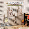 Magnetic clips for perforated board accessories