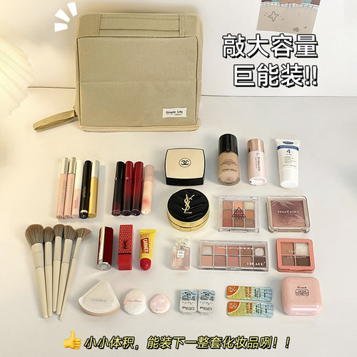 化妆包立式分区大容量刷子化妆品收纳包2025新款旅行便携洗漱包 - 图1