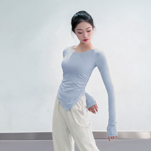 舞蹈练功服上衣女中国古典舞现代舞服装春夏新款短长袖形体舞蹈服 - 图3