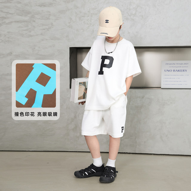 Chen Dazhu LUSON boy suit summer 2025 new children's sports short-sleeved shorts boy casual two pieces