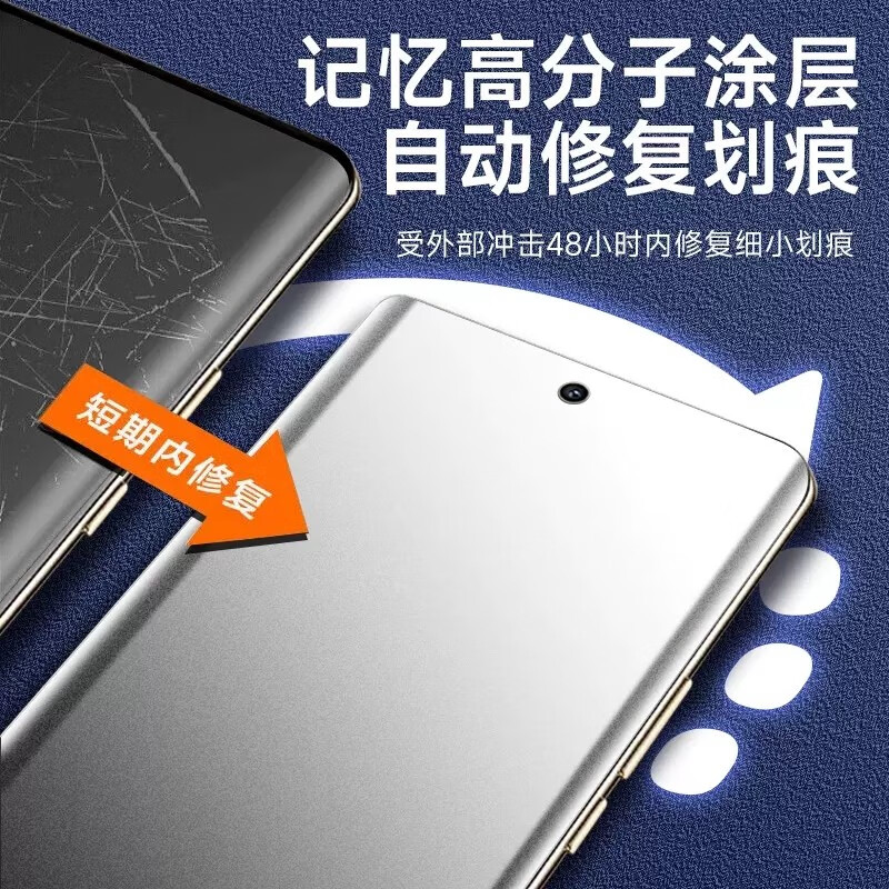 vivo S17Pro/s18pro手机膜s17游戏磨砂电竞水凝软膜S16pro全覆盖高清曲面软膜s18e防手汗防摔前屏保护膜适用 - 图2