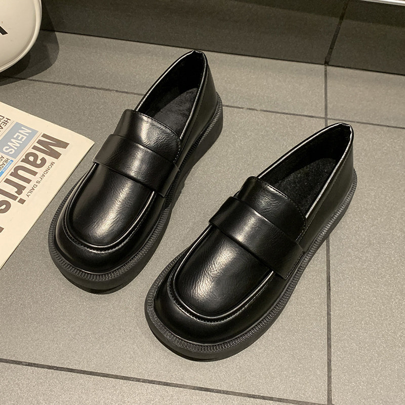 软面平底小皮鞋女2025新款一脚蹬乐福鞋薄底显脚小英伦风春秋夏季,淘宝优惠券,粉丝福利购,淘宝优惠卷