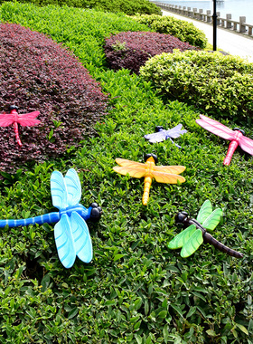 户外花园庭院仿真动物蜻蜓摆件公园景区幼儿园装饰昆虫玻璃钢雕塑