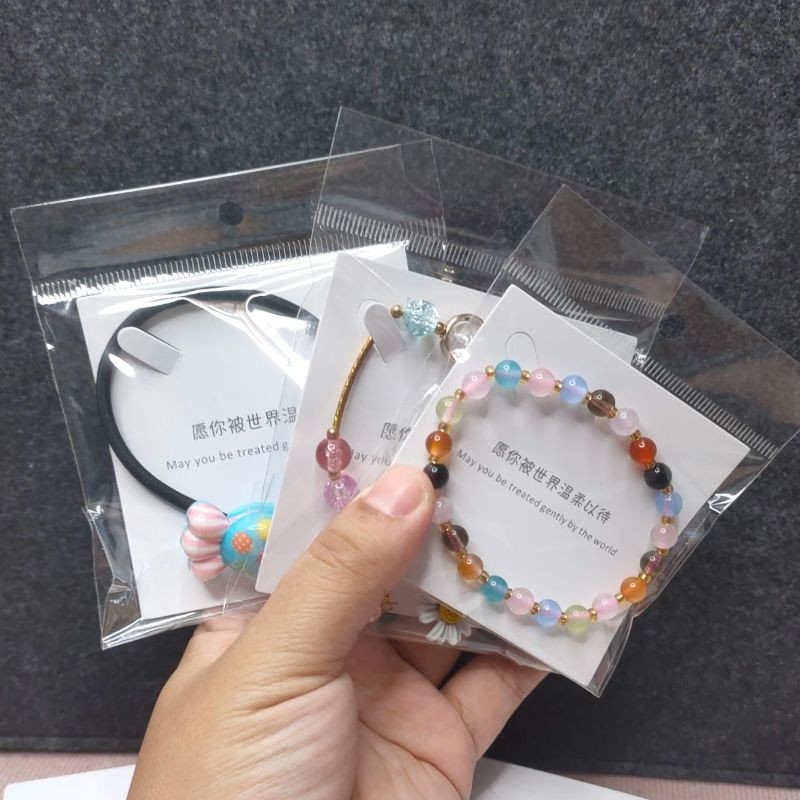 8x8白色韩版手串包装卡片皮筋发圈纸卡定制手镯垫子卡手链袋防尘,淘宝优惠券,粉丝福利购,淘宝优惠卷