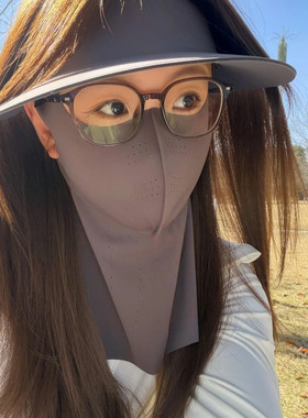 夏季透气防紫外线护颈防晒面罩女