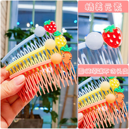 小女孩发梳发夹发卡中国风超仙可爱发饰儿童头饰边夹气质简约插梳 - 图1