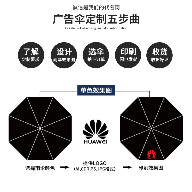 广告伞定制雨伞logo礼品伞折叠伞印刷定做订制印字图案图片大号伞