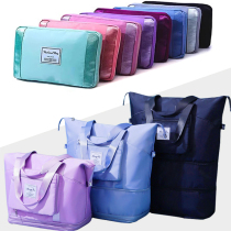 Carry-on travel bag Female folding large capacity Short luggage bag Pull Rod box Fitness Sport waterproof to be contained