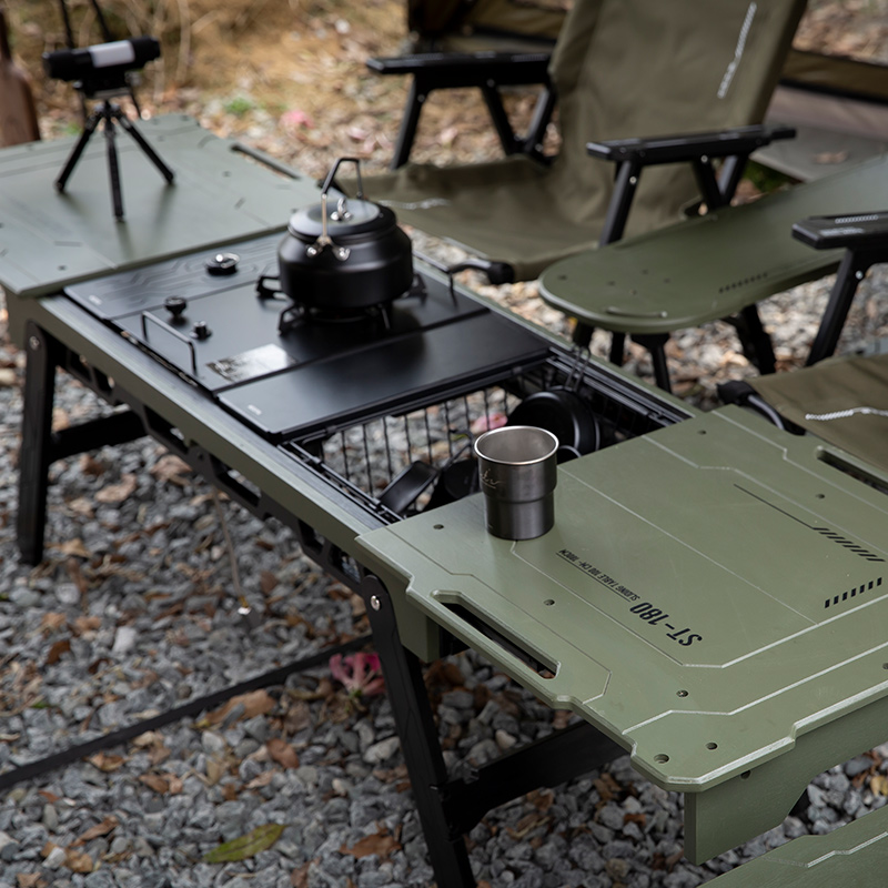 户外露营igt战术桌子多功能组合野炊折叠移动厨房模块拓展1单元桌 - 图3