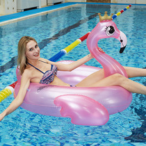 New spot Gold Canopy Fire Birds Sit On Swim Circle Float Adults Water Toy Buoys Colorful Floating Beds