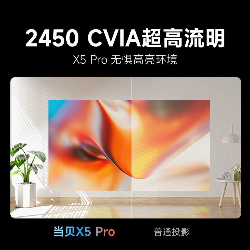 当贝x3pro投影仪家用4k激光电视机 当贝创宏图投影机