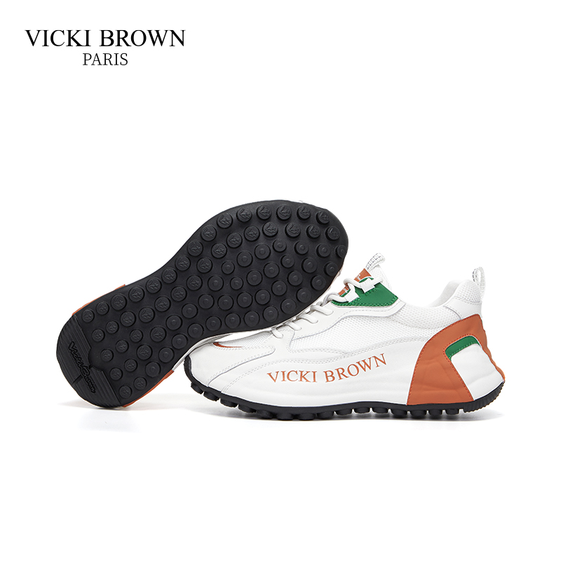VICKI BROWN夏季男鞋新款潮鞋网面透气飞织鞋休闲运动男款男士 - 图2