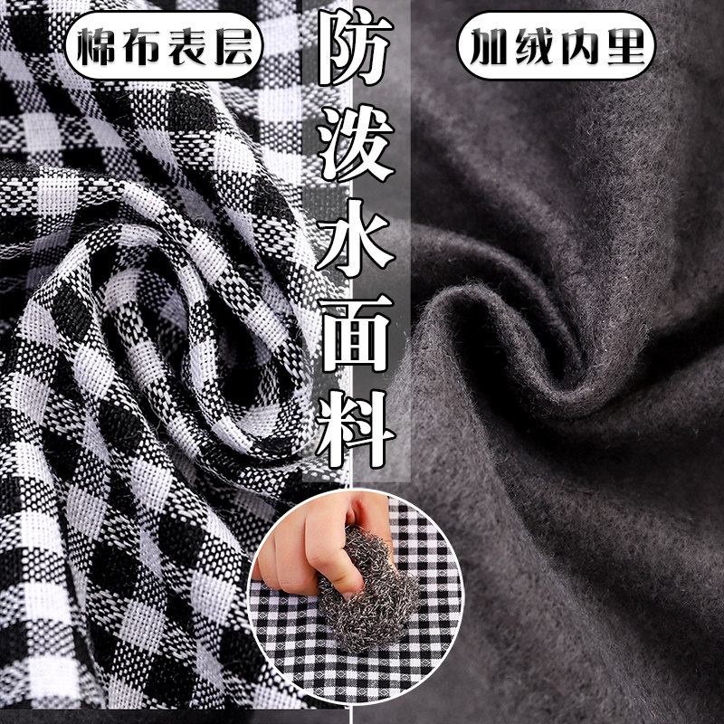 加绒加厚长袖围裙冬季保暖正穿外套防污耐脏工作服定制印字罩衣女,淘宝优惠券,粉丝福利购,淘宝优惠卷