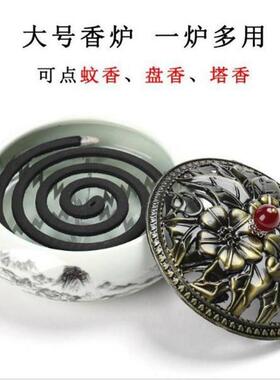 家用陶瓷仿古风茶道室内供佛香炉