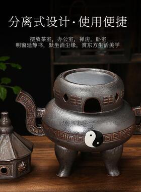 特大号太极八卦丹炉陶瓷家用创意玄关桌面摆件商务会所乔迁礼品