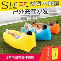 Portable Air Sleeping Bag Single folding Wild Camp Gas Shaking Sound Inflatable Sofa Nets Red Outdoor Sloth Bed Filling bed