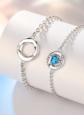 s925纯银莫比乌斯三秒心动情侣手链时尚轻奢小众个性高级感送女友