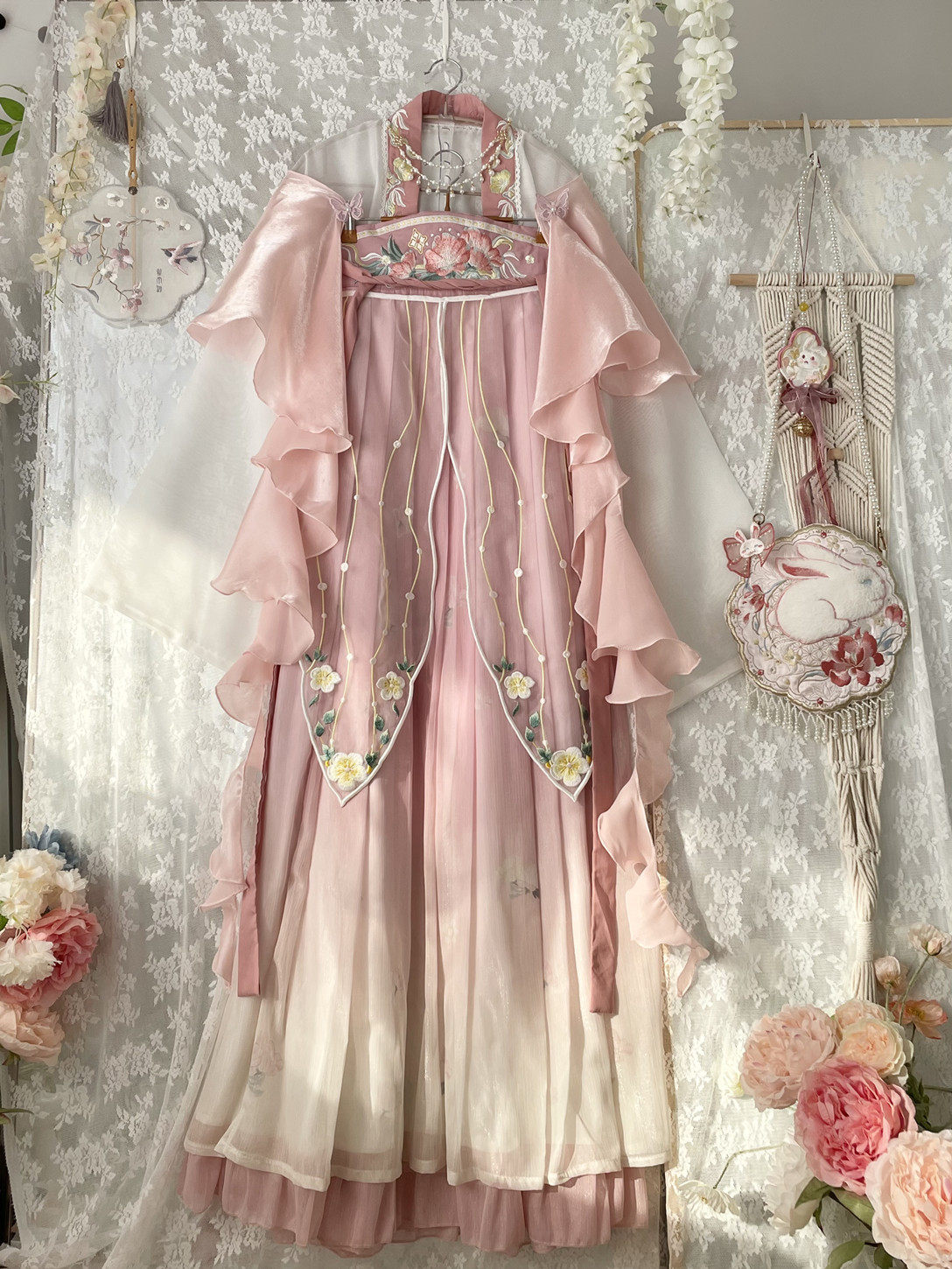 玉术原创襦裙改良汉元素日常春汉服 玉术汉服