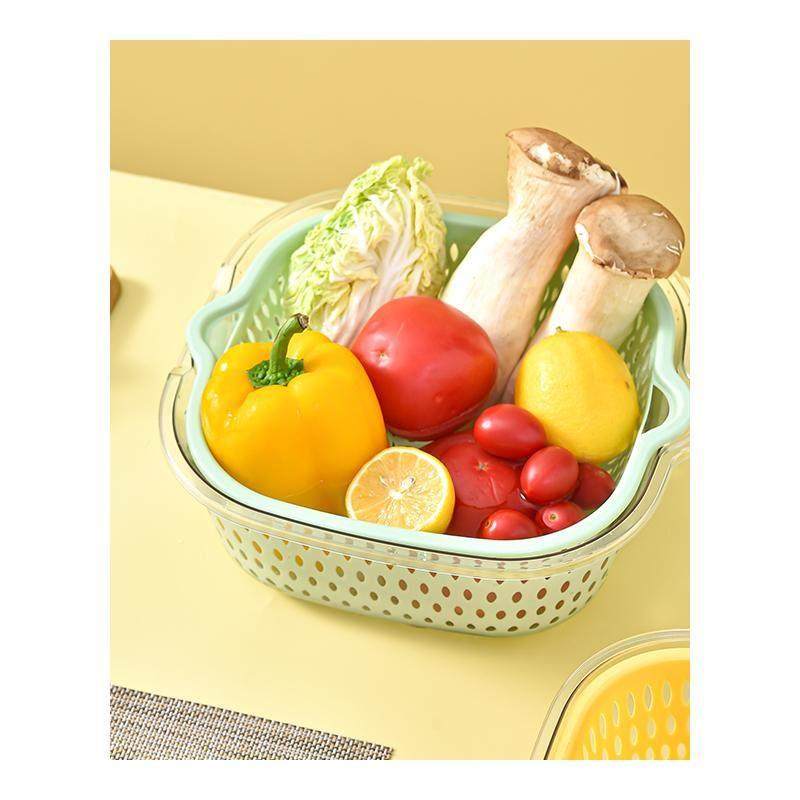 双层洗菜盆沥水篮六件套厨房淘菜洗菜筐滤水篮子盆家用镂空水果盘,淘宝优惠券,粉丝福利购,淘宝优惠卷