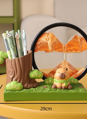 可爱熊猫文创笔筒摆件多功能办公桌面装饰品上岸励志加油礼物实用