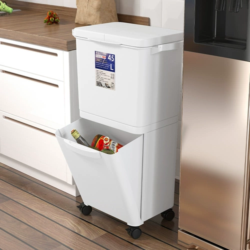 Вместительное и большое мусорное ведро с разделителями для домашнего использования