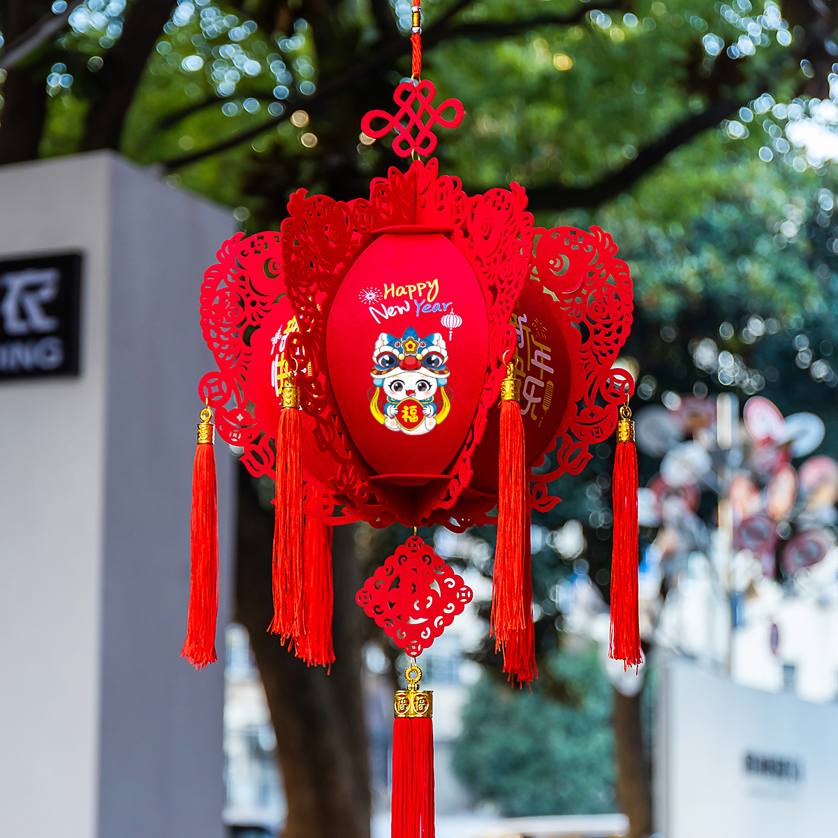 2025新年元旦红灯笼挂饰春节过年室内装饰布置小挂件商场学校宫灯