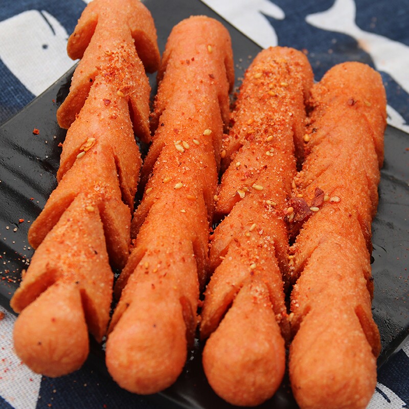 路边淀粉肠街边煎肠铁板烤肠火腿肠网红摊炸肠面肠商用100克一根