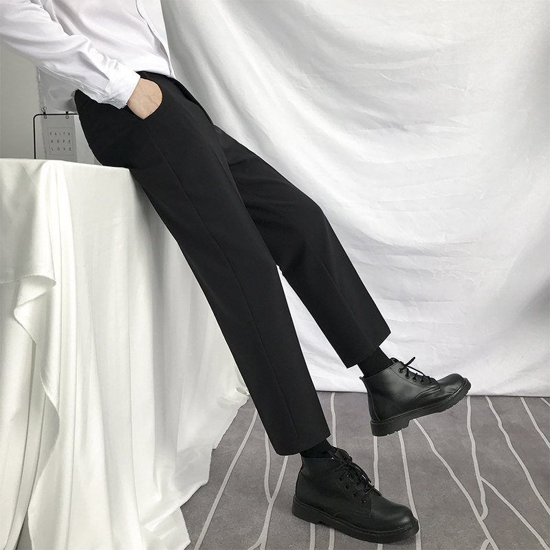 ins秋季韩版潮流坠感宽松直筒裤 易帝王子休闲裤