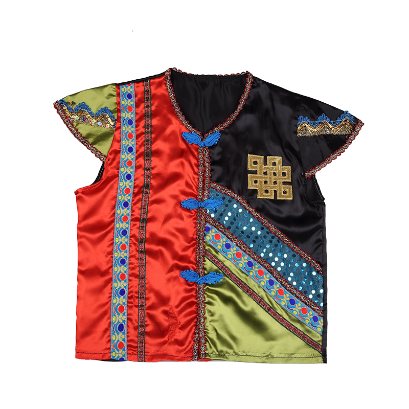 儿童畲族哈尼族舞蹈服56个少数民族服装表演服男女童初高中运动会 - 图3