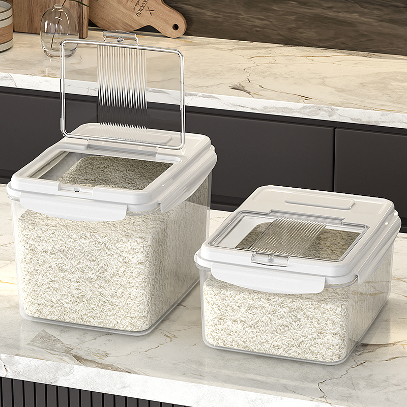 装米桶家用防虫防潮密封米缸放大米收纳盒米箱面粉面桶储存容器罐-图0