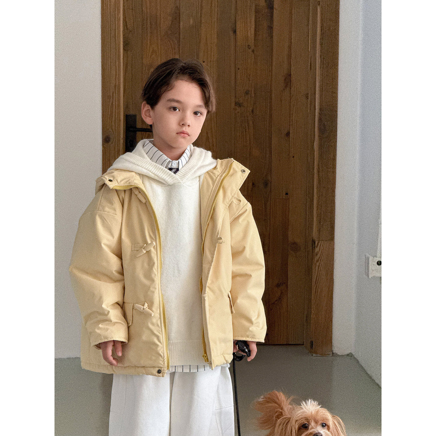 虾酱麻麻男童连帽毛衣秋冬装2025新款男孩洋气加厚保暖儿童针织衫,淘宝优惠券,粉丝福利购,淘宝优惠卷