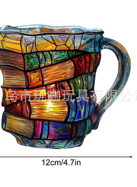 亚马逊新款 Painted Book Mug 家居创意彩绘书杯马克杯咖啡杯摆件