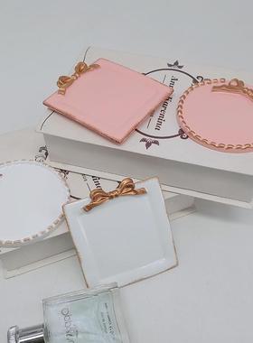 现货ins蜡烛垫底座家居收纳摄影摆件复古圆形托盘小蜡烛烛台