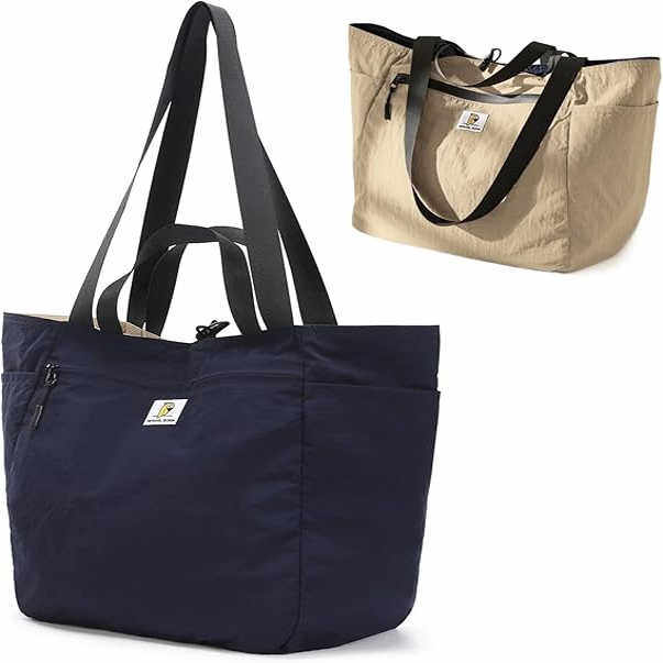 日单便携大容量托特包休闲时尚大号双面布包折叠旅行包袋百搭轻便,淘宝优惠券,粉丝福利购,淘宝优惠卷