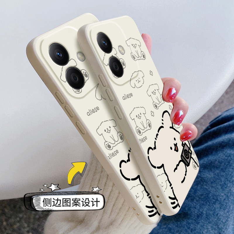 适用荣耀play9tpro手机壳新款液态硅胶paly9TPro保护套卡通拍照小狗honor超薄可爱男女LYN-AN00镜头全包防摔
