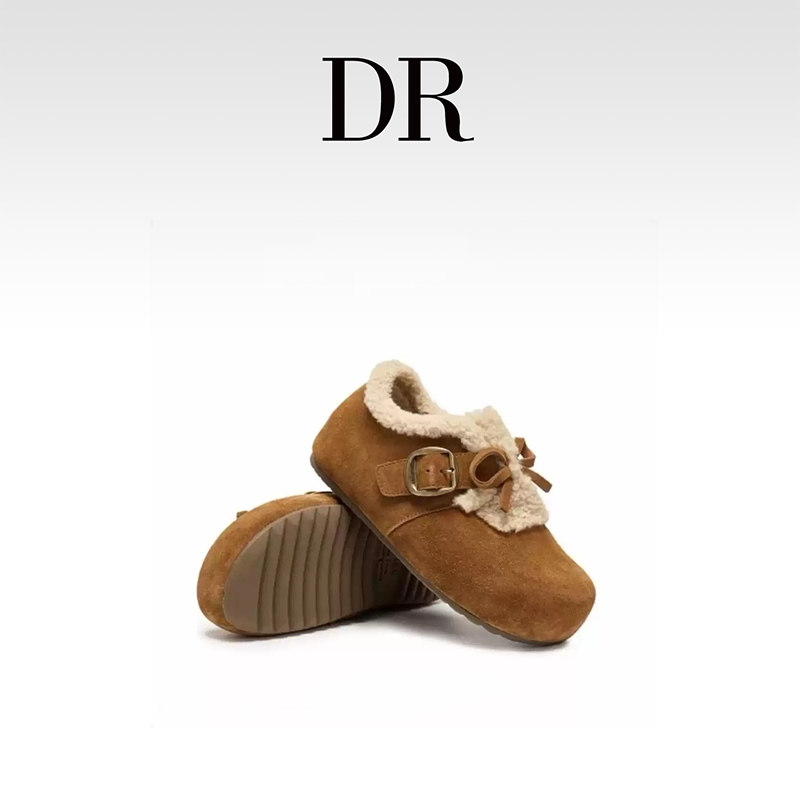 DR官方正品2025年冬季加绒软底勃肯休闲搭扣低跟勃肯鞋平底圆头,淘宝优惠券,粉丝福利购,淘宝优惠卷