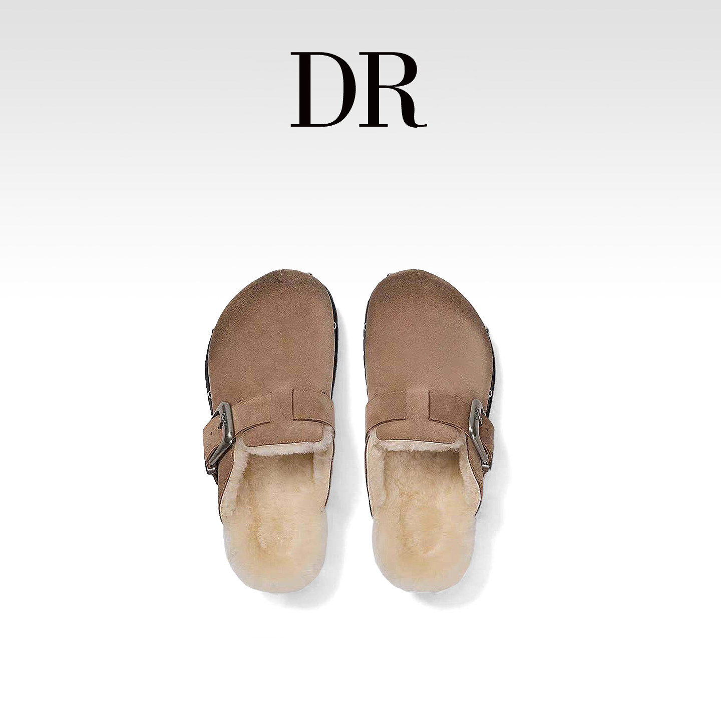 DR官方正品铆钉勃肯厚底勃肯鞋女外穿增高加绒毛毛鞋包头拖鞋女鞋,淘宝优惠券,粉丝福利购,淘宝优惠卷