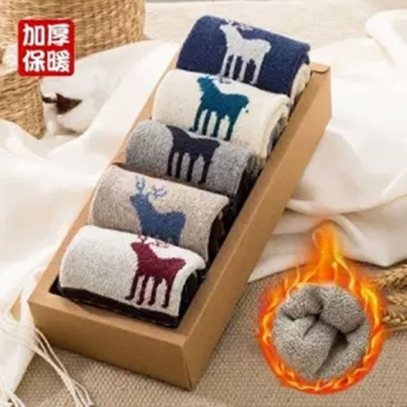 舒适休闲男士秋冬季粗线毛线袜子 希贝莎短袜/打底袜/丝袜/美腿袜