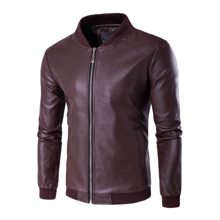 男人皮衣夹克Man leather jacket men jackets winter coat-图3