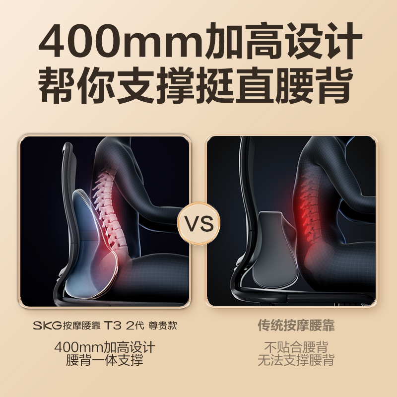 圣诞礼物 SKG腰部背部颈椎肩颈按摩仪器全身多功能按摩护腰靠垫 - 图1