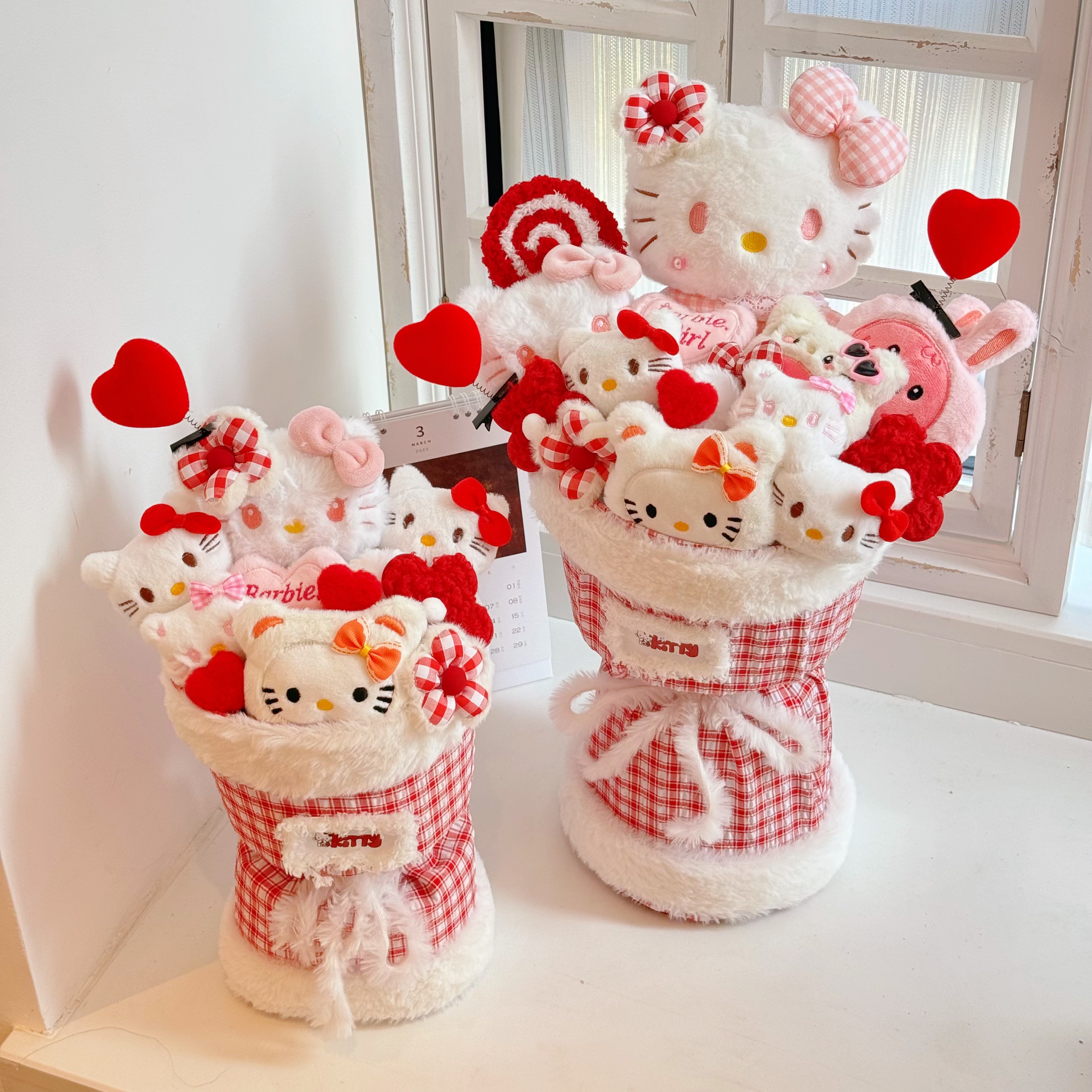 kitty哈喽kt玩偶公仔花束生日礼物可爱凯蒂猫咪送女生圣诞节礼物 - 图0