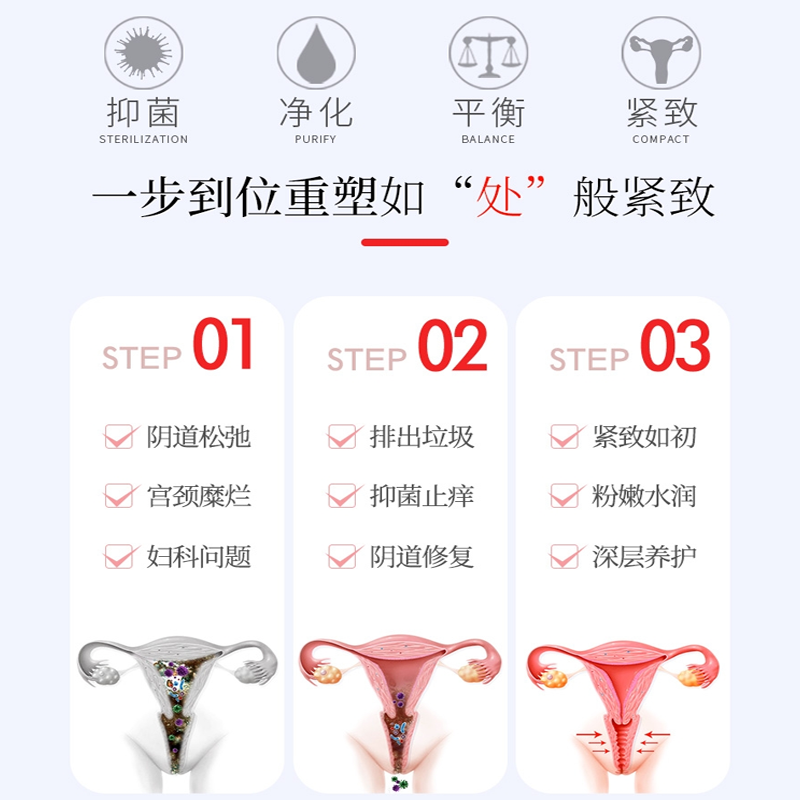 正品妇科私处密护理阴道塞霉菌凝胶 健派医疗器械私处护理