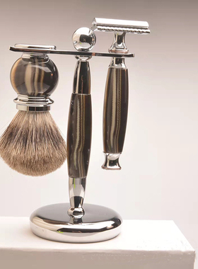 样板间男士皮质软装饰品摆件现代