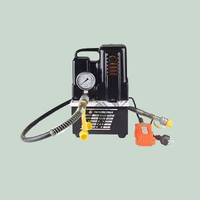 Dual compression hydraulic tool manual electric pump