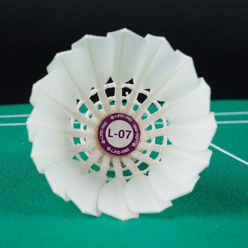 翎美羽毛球L07飞行稳定耐打俱乐部比赛室内外抗风复合软木12只装 - 图0