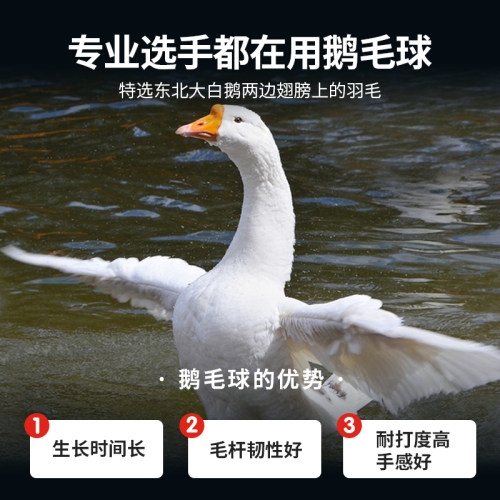 翎美羽毛球F1国际专业比赛级鹅毛球稳定耐打12只装 - 图1