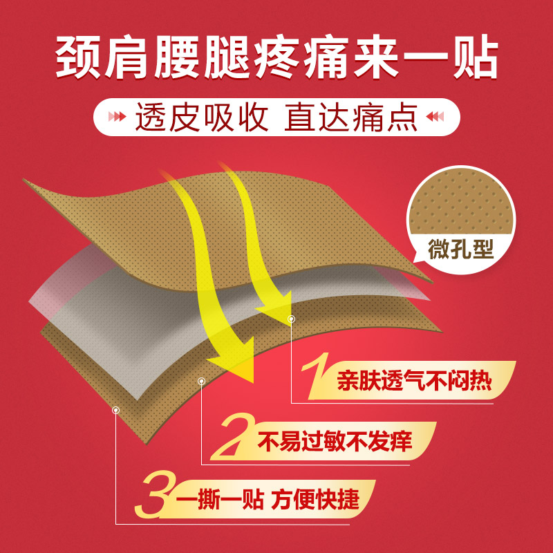 【万通官方旗舰】万通筋骨贴 10贴/盒颈肩腰腿疼痛膏贴风湿肩周炎